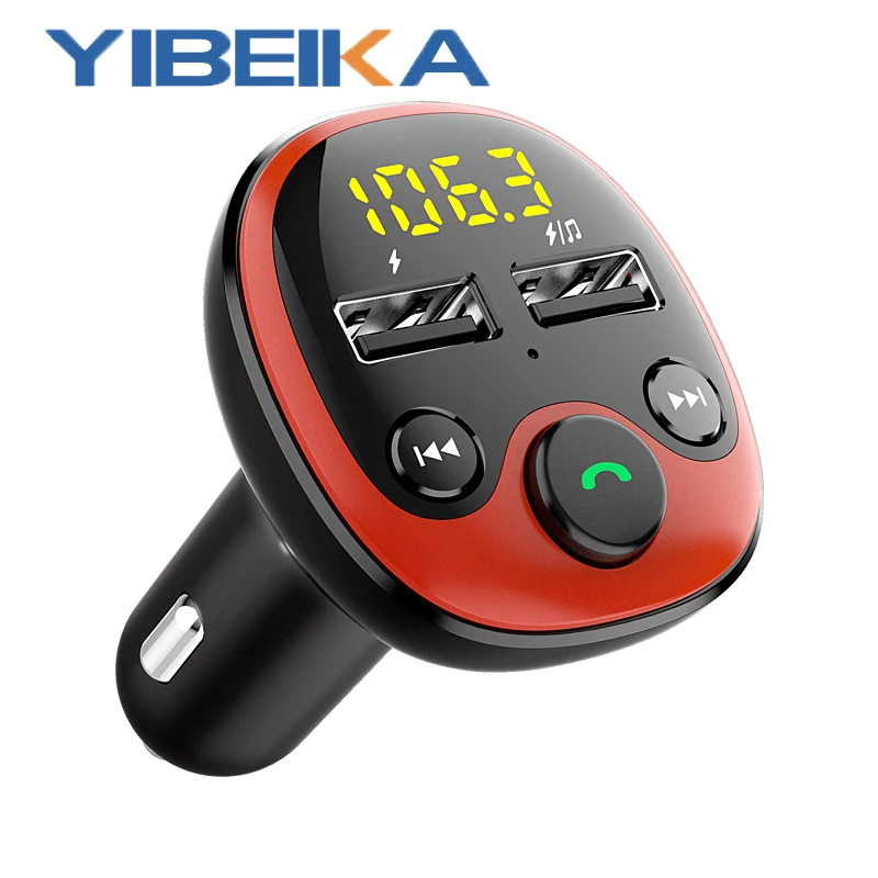 FM модулятор YIBEIKKA беспроводной Bluetooth автомобильный комплект громкой связи mp3