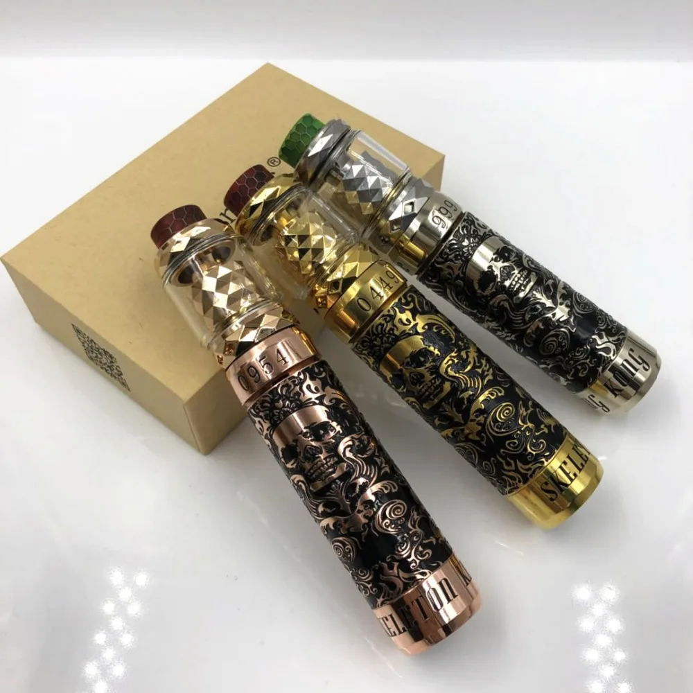 

Advanced E cigarettes mechanical mod kit Skeleton King Kong Mod vape 26mm Diameter with Priest RTA atomizer 18650 battery mod