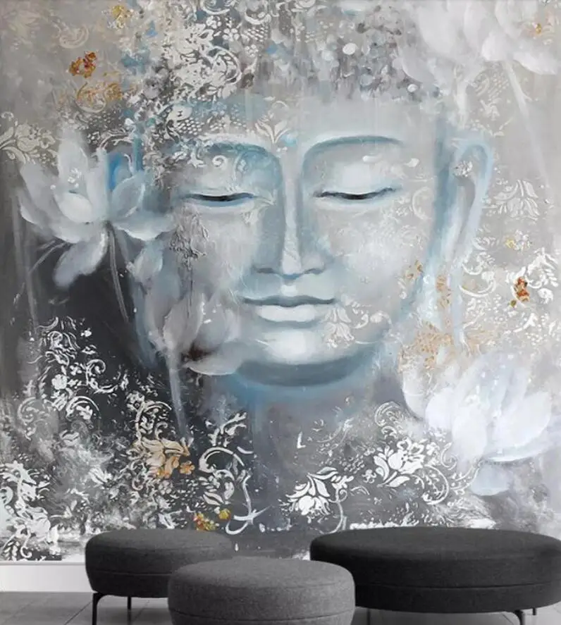 à mão, estátua de buda nostálgica, entrada