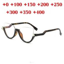 New Progressive Multi-focus Cat Reading Glasses Men Women Anti-blue Prescription Diamond Glasses+1.0to+3.5 NX
