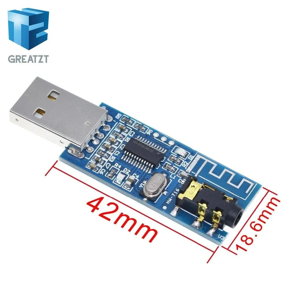 USB Bluetooth 4 0 аудио приемник беспроводной модуль голосовой плеер со светодиодной