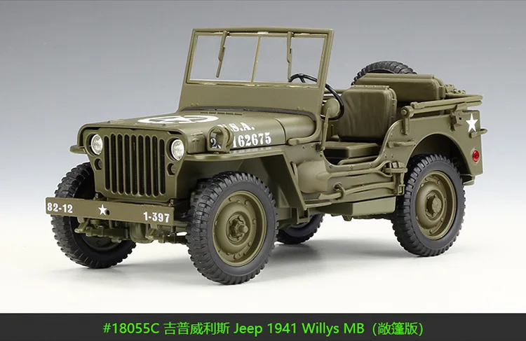 WELLY литье под давлением 1:18 высокая модель симулятора автомобиля 1941 Willys MB металлический гоночный автомобиль сплав игрушки для детей Коллекция подарков
