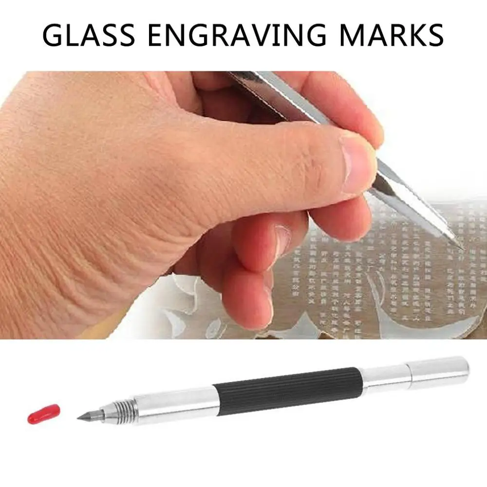 

Diamond Metal Marking End Sharp Tungsten Steel Tip Scriber Clip Pen Ceramics Glass Shell Metal Construction Marking Tools
