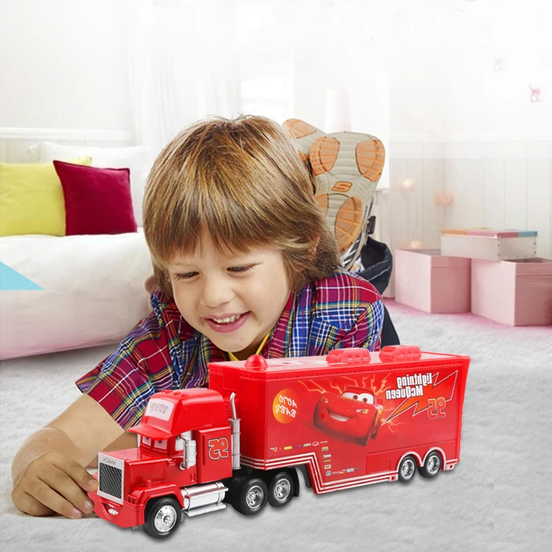 Disney Pixar Cars 2 3 Giocattoli Saetta McQueen Jackson Tempesta Lo Zio Mack Truck 1:55 Diecast Modello di Auto Giocattolo Auto Per Bambini Di Compleanno regalo