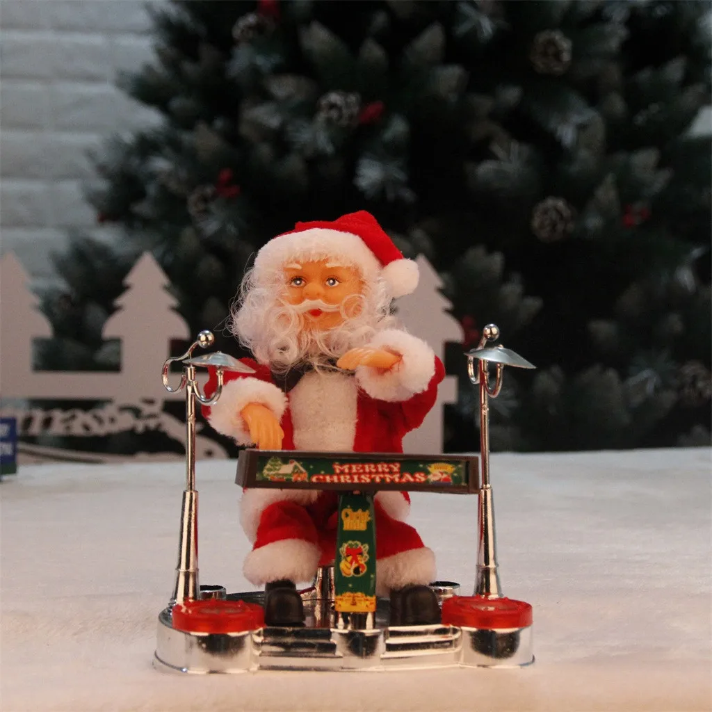 HIINST электрические игрушки для детей, милые рождественские куклы Санта-Клауса, домашний орнамент, игрушки Санта-Клаус, е кукла, мягкая плюшевая мягкая игрушка - Color: C