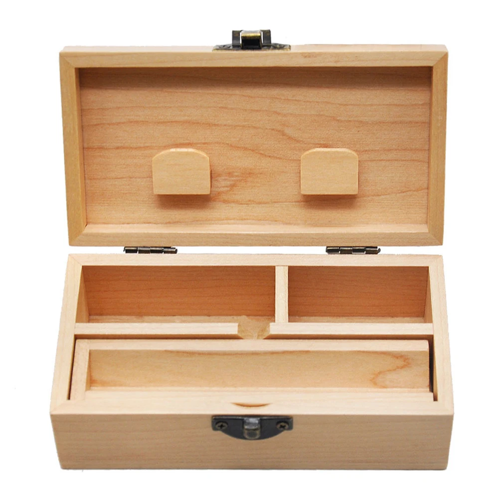 

Wood Storage Box Rolling Paper Tray Wooden Cigarette Box Jewelries Sundries Storage Container