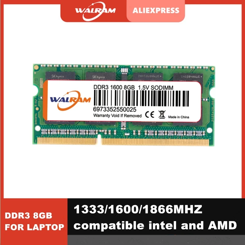 ОЗУ WAL RAM ddr3 8 Гб 1600 МГц intel ecc reg 1333 1866 memoria ram для ноутбука Dimm Memoria Ram Notebook | Компьютеры