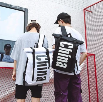 

Oxford Large New Arrival Hip Hop Style Streetwear Backpack Unisex College Cloth Bag Cool Letter Outdoor Couple Bags Mochila D932