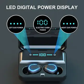 

F9-5 TWS Electric Display Mini Wireless Stereo Bluetooth 5.0 Earphone Charging Bin Mini Invisible Sports Headset with Button