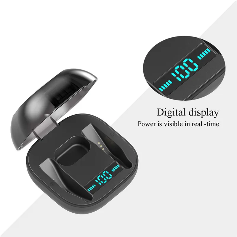 Q62 TWS Bluetooth 5.0 Earphone Stereo Wireless Earbuds Waterproof Headset with Charging Box Earphone 9