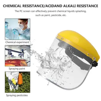 

1Pc PVC Strong Face Screen Safety Mask Kitchen Anti Oil Masks for Branch Pruning Grass Cutting Farm Work Cooking Tools