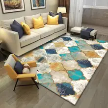 Модный геометрический узор, нескользящий коврик для гостиной, спальни, напольный коврик, домашний декор