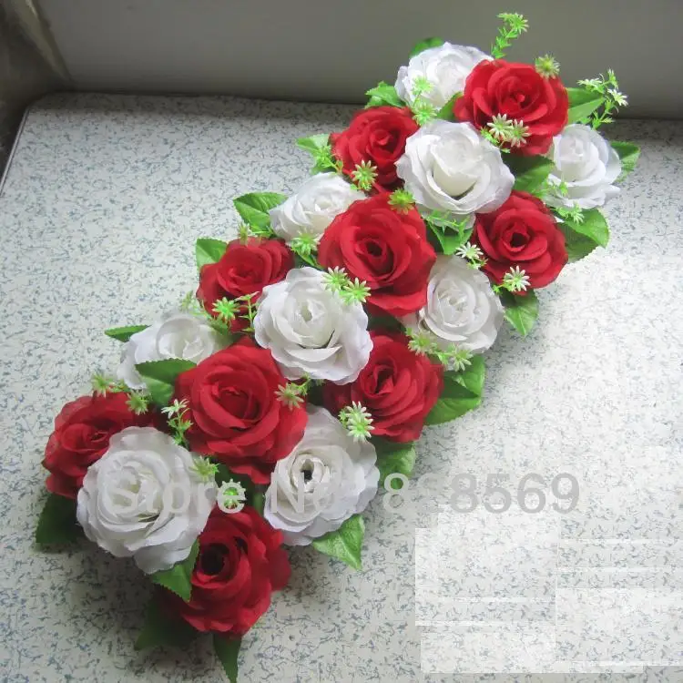 Свадебные Декоративные искусственные розы, ряд цветов, дорожное украшение, реквизит, имитация шелковых цветов, свадебная АРКА для сцены, домашний декор
