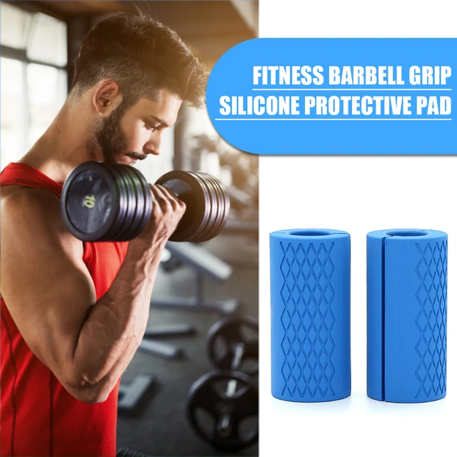 Paire de poignées antidérapantes en silicone pour barre de musculation Fat  Grip