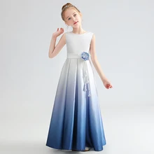 Sashes Flowers Junior Bridesmaid Dresses Party Dress For Girl First Communion Formal Princess Gowns Flower Girl Dress Elegant