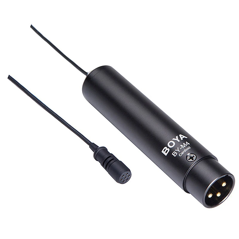 ABKT-BOYA BY-M4C Phantom power Clip-On Cardioid XLR петличный miniphone для Canon sony Panasonic видеокамеры ZOOM H4n H5 H6 TASCAM