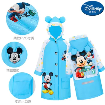 

Blue Mickey Minnie Raincoat School bag impermeable Children Kids Boy Girl Poncho raincover Rainsuit Adult raincoat outdoor gift