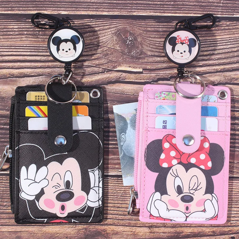 DisneyMickeyHangingNeckRetractableCardHolderKeyChainCampus