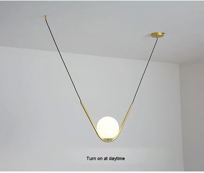 Perle Trio Anhänger lampe Goldene Schwarz Leuchte G9 LED 1/3 Licht Metall linear anhänger licht für Bar glas ball esszimmer licht – Detail 8