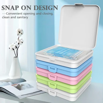 

Mask Storage Box Mask Packaging Box Moisture-proof And Dustproof Portable Plastic Rectangular Storage Box Disposable Mask Box