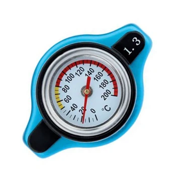 

Water Thermo Radiator Cap Temperature Gauge Blue Car 1.3 Bar Thermostatic