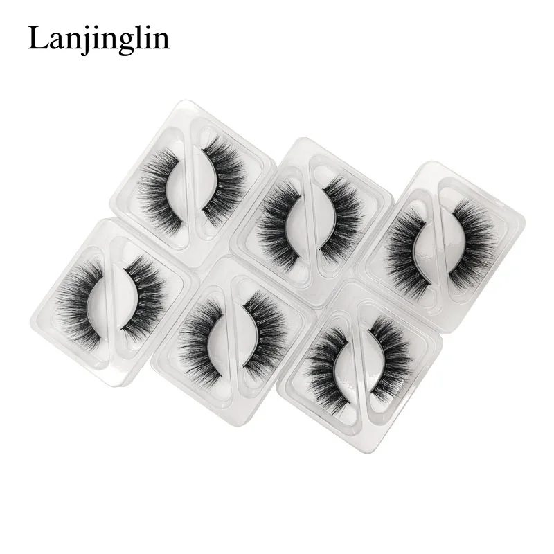 LANJINGLIN 6 pairs wispy natural false eyelash soft volume 3d mink lashes fluffy faux cils makeup eyelashes extension cilios LANJINGLIN 6 pairs wispy natural false eyelash soft volume 3d mink lashes fluffy faux cils makeup eyelashes extension cilios