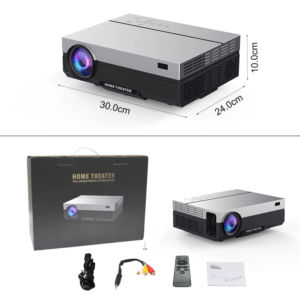 Светодиодный проектор T26L T26K 1080p full HD видеопроектор 5500 люмен FHD 3D домашний