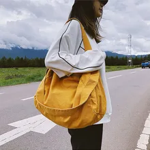 Повседневный школьный рюкзак для женщин, Холщовая Сумка через плечо, Женская вместительная сумка для покупок, дорожная сумка