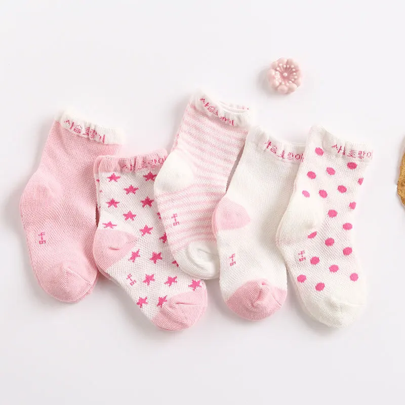 

Infant Breathable Baby Thin Fishnet Stockings Socks Spring Summer Breathable Class a One Size Short Socks 0-3 Month Anti-mosquit