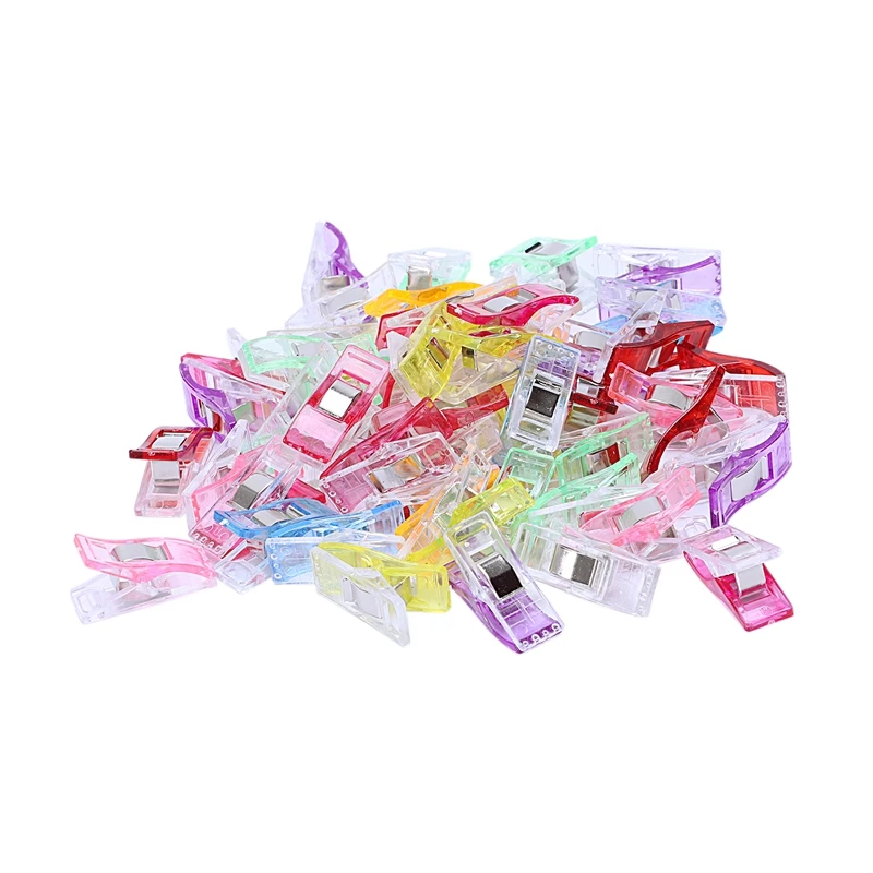 New-50Pcs зажимы для скрепок из прозрачного пластика