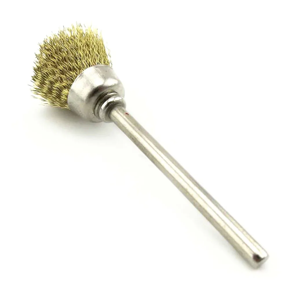 

Practical Nail Polishing Drill Bit Cleaner Copper Wire Gold DIY Tools Effective Accessories Durable Manicure Bowl Shape