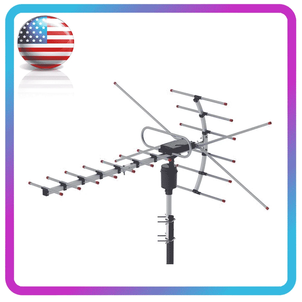 Leadzm TA 001 TV Antenna 360 Degrees Rotation UV VHF 45 230MHz / UHF