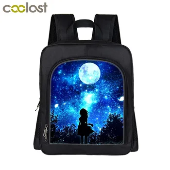 

Beautiful Starry Night Backpack Girls Boys Backpacks Galaxy School Bags Small Mini Backpack Children School Bag Kids Gift