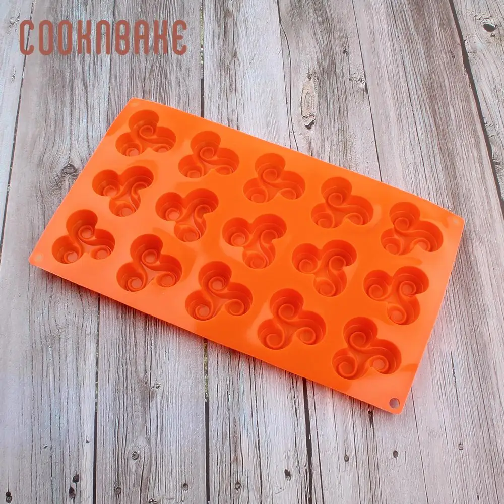 COOKNBAKE силиконовая форма для выпечки торта 15 полости печенья плесень Цветок Конфеты Шоколад льда инструмент украшения торта инструмент