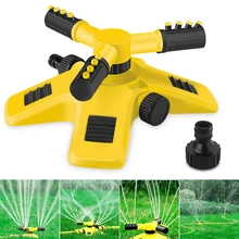 

3 Arm Garden Lawn Sprinkler 360 Degree Automatic Rotating Sprinkler Nozzle Nursery Irrigation Rotating Trigeminal System