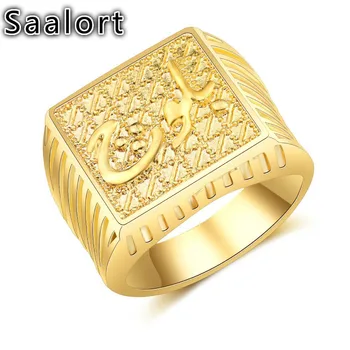 

Personality Square Alloy Ring Punk Hip-hop Style Male Finger Jewelry Accessories Charm Birthday Gift for Men and Boys