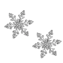 Новые модные серьги с кристаллами новая серьга милые серьги снежинки для женщин ювелирные изделия Рождественский подарок