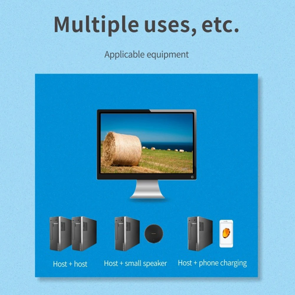 Computer Sharing Peripheral 2 In 4 Out Laptop Hub Hard Drives PC Scanner Universal For Printer 2.0 USB Switcher Keyboard Mouse