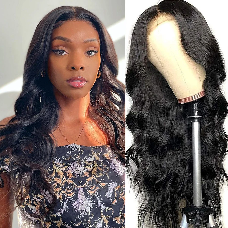 4x4 Lace Closure Wig Human Hair Wigs For Women Body Wave Remy Pre Plucked Brazilian Natural Hair Lace Wigs With Baby Hair