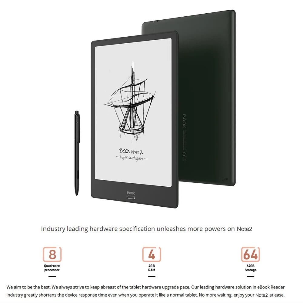 BOOX Note2 ebook Reader 10," E-reader Wi-Fi e-ink гибкий Tou-ch cta экран цифровой блокнот Android передний светильник электронная книга