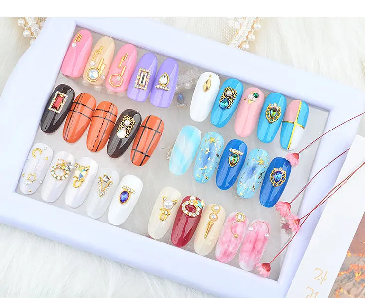 Cross Border for Manicure Alloy Accessory New Style Japanese-style High-End Czech Diamond Nail Jewelry Phototherapy Manicure Dec