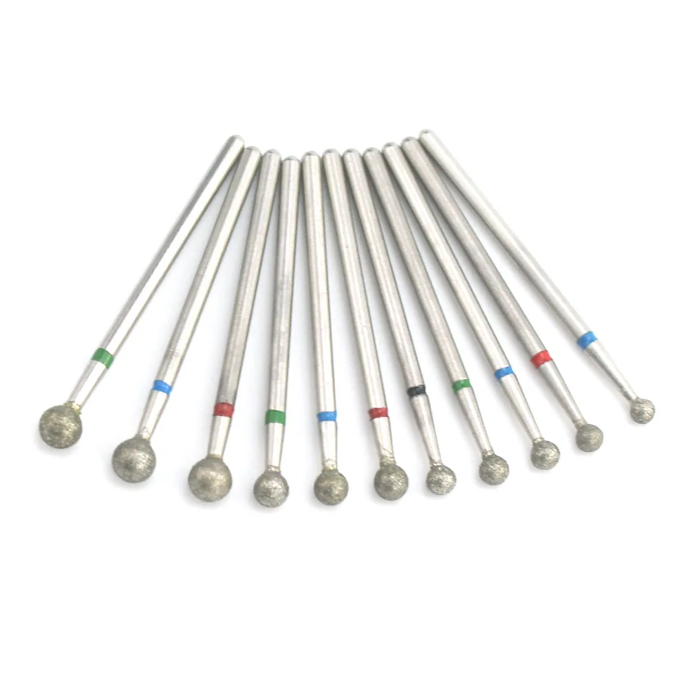 1pcs Diamond Nail Drill Cuticle Bits Ball Milling Cutter Burr for Electric Manicure Machine Cuticle Clean Files Nail Art Tools 2