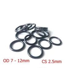 

100 PCS NBR rubber O ring O-ring Oring Seal Rubber Gaskets CS 2.5mm x OD 7 8 9 10 11 12mm