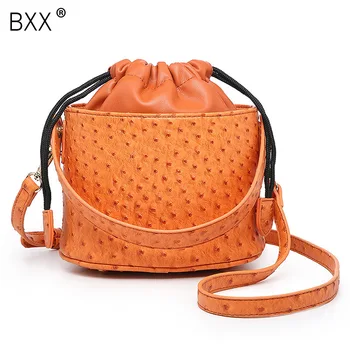 

[BXX] PU Leather Crossbody Bucket Bag For Women 2020 Autumn Autumn Handbags Fashion Tending Ladies Travel Shoulder Bag HO540