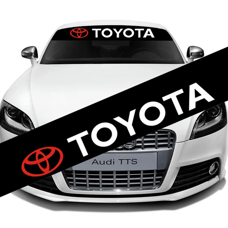 

Car Front Reflective Stickers Windshield Decal Car Decoration for Toyotas Corolla Yaris Rav4 Avensis Auris Camry C-hr 86 Prius