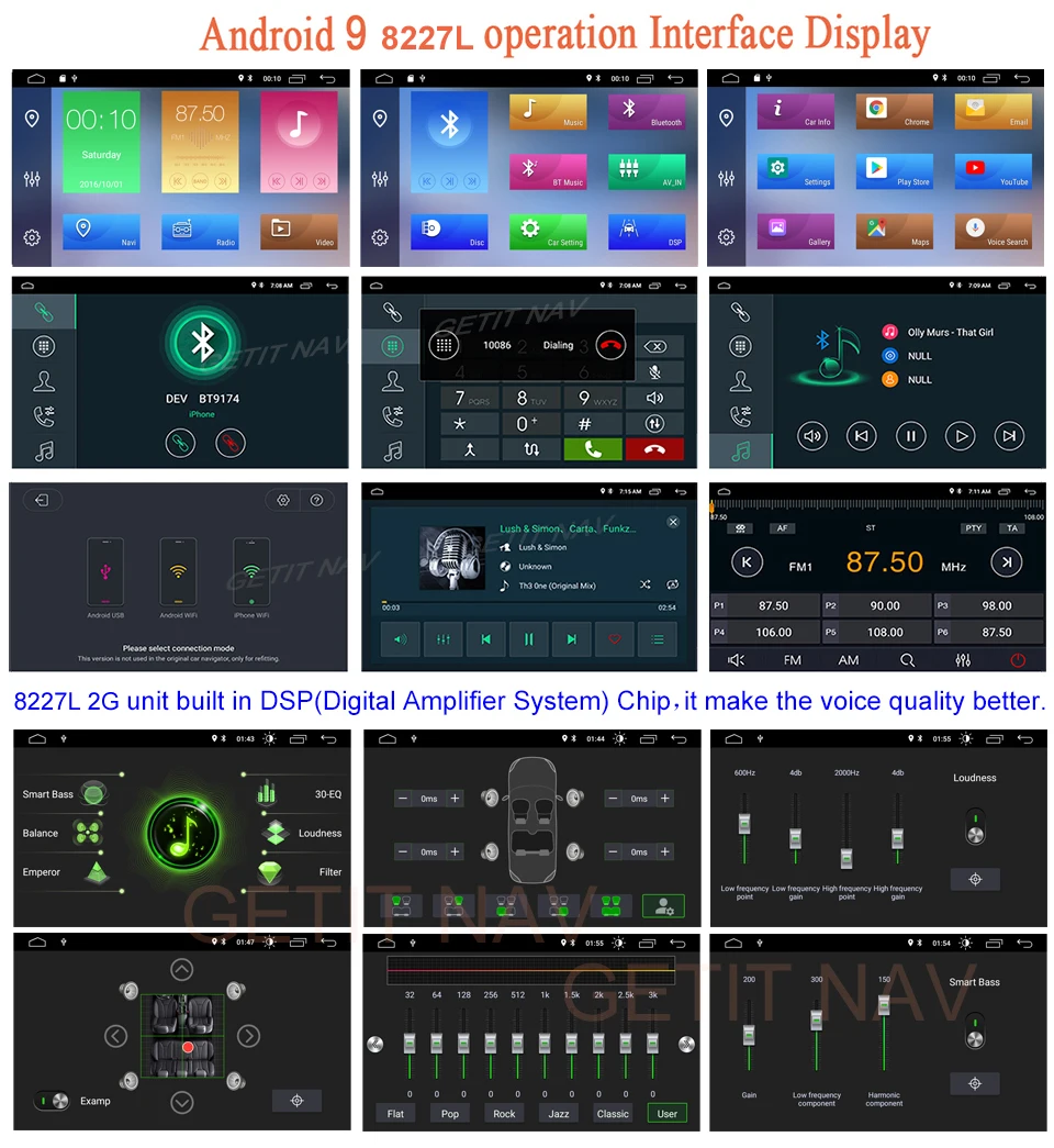 Best DSP 64G  PX6 Android 9 Car DVD Video Stereo Radio Player GPS Navigation for Hyundai IX35 TUCSON 16