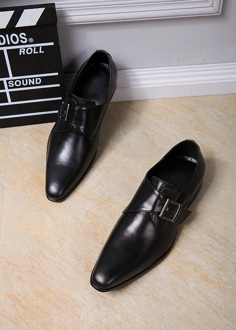 

Man Loafers Cow Leather Steel Korean Style Sapato Toe Leisure Genuine Leather Full Grain Leather Slip-on Gostinshoes Handmade