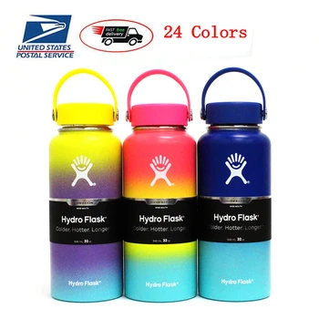 

Best Stainless Steel Water Bottle Hydro Flask 18oz/32oz/40oz Water Bottle Vacuum Insulated Wide Mouth Travel hydroflask Bottle