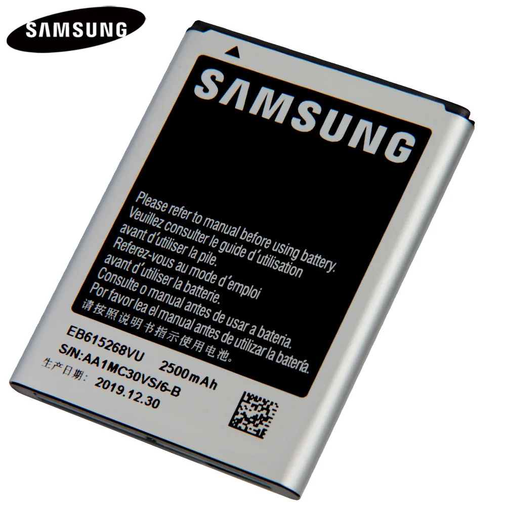 

Original Phone Battery EB615268VU For Samsung GALAXY Note I889 I9220 N7000 Authentic Replacement Battery 2500mAh