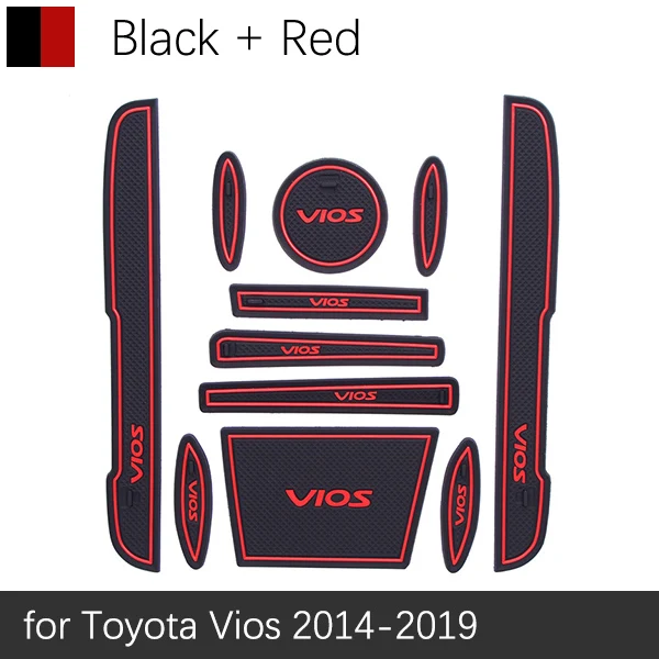 Коврик для двери для Toyota Vios XP150 Yaris ATIV TRD Противоскользящий коврик ворота слот подставка анти-грязный